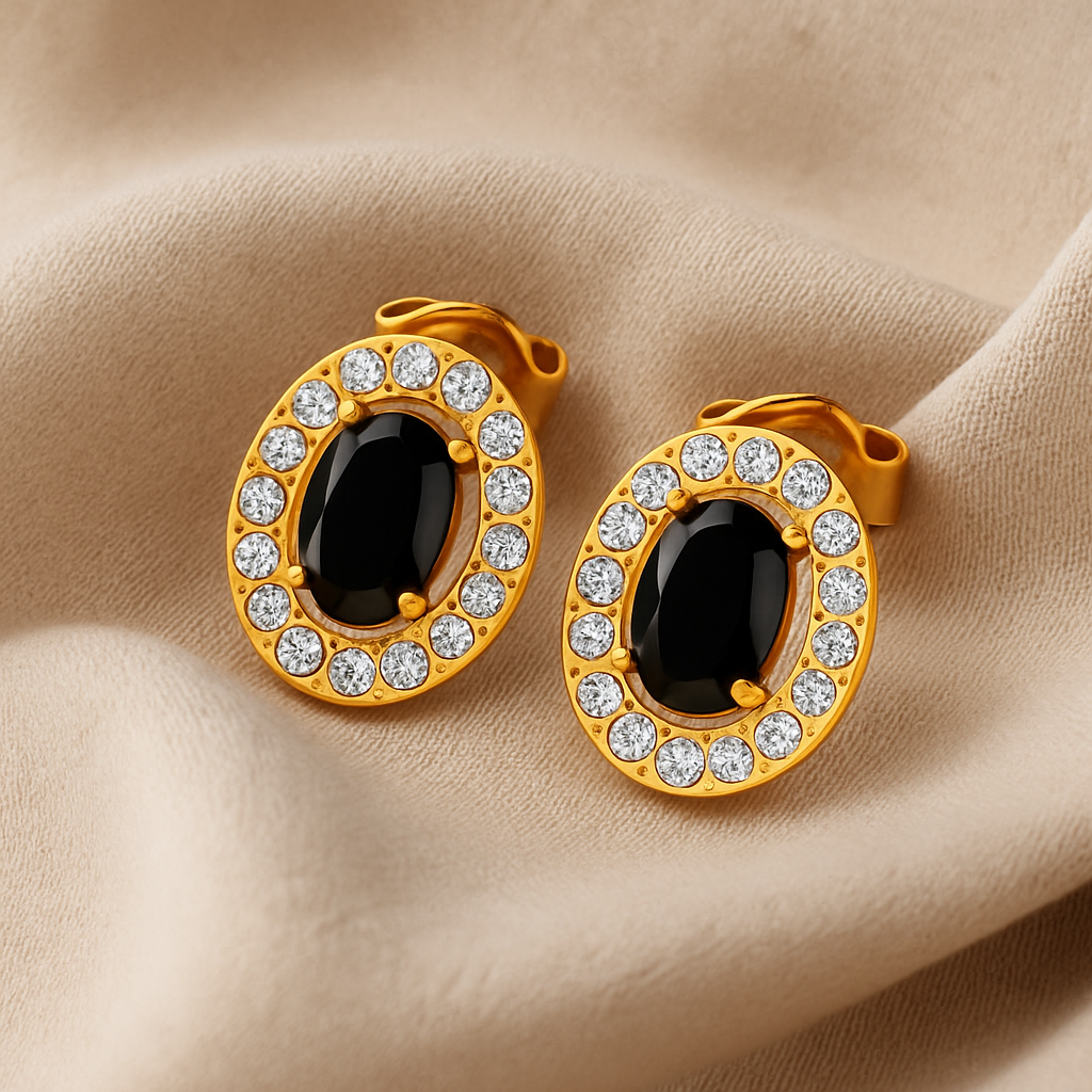 Noir Halo studs