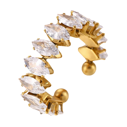 Crystal Crown Ring - Adjustable