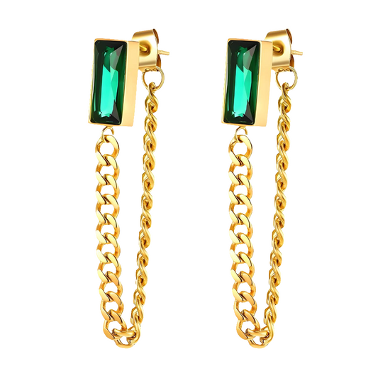 Emerald Chain Dangles