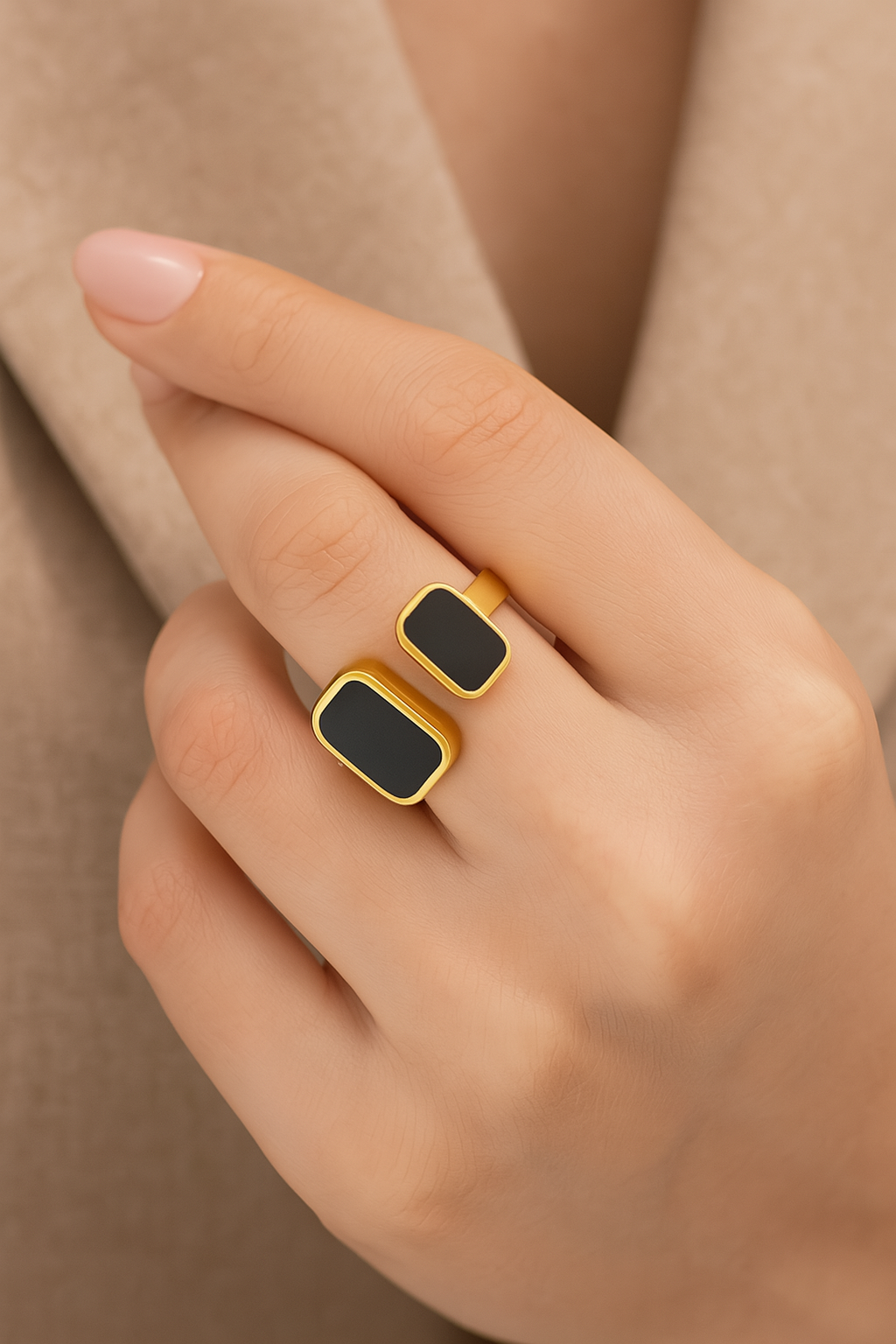 Noir Duo Ring - Adjustable